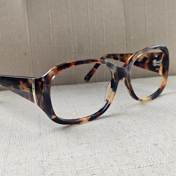 Flower Women Eyeglasses Frame EDIE Brown Tortoise 57[]17 135 Glasses Frame only - Picture 1 of 12